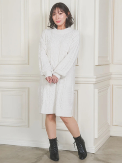 Re-J＆SUPURE(リジェイ＆スプル) |モールラメ装飾ニットワンピース