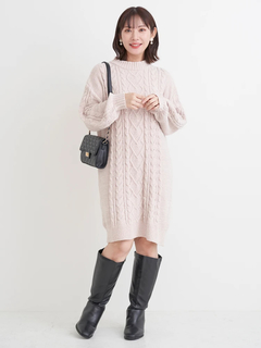 Re-J＆SUPURE(リジェイ＆スプル) |モールラメ装飾ニットワンピース