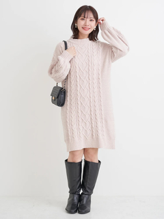 Re-J＆SUPURE(リジェイ＆スプル) |モールラメ装飾ニットワンピース
