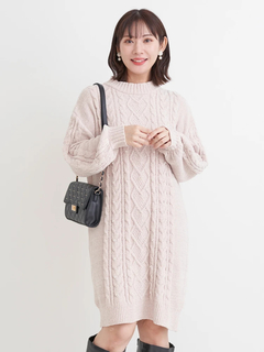 Re-J＆SUPURE(リジェイ＆スプル) |モールラメ装飾ニットワンピース