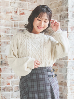 Re-J＆SUPURE(リジェイ＆スプル) |モールラメ装飾ニットプルオーバー