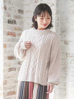 Re-J＆SUPURE(リジェイ＆スプル) |モールラメ装飾ニットプルオーバー
