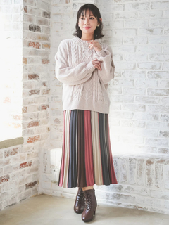 Re-J＆SUPURE(リジェイ＆スプル) |モールラメ装飾ニットプルオーバー