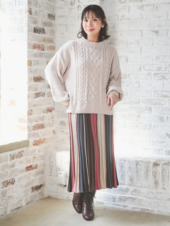 Re-J＆SUPURE(リジェイ＆スプル) |モールラメ装飾ニットプルオーバー