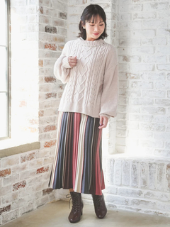 Re-J＆SUPURE(リジェイ＆スプル) |モールラメ装飾ニットプルオーバー