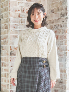 Re-J＆SUPURE(リジェイ＆スプル) |モールラメ装飾ニットプルオーバー