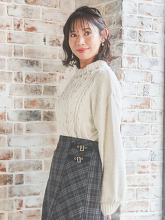 Re-J＆SUPURE(リジェイ＆スプル) |モールラメ装飾ニットプルオーバー