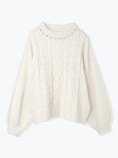 Re-J＆SUPURE(リジェイ＆スプル) |モールラメ装飾ニットプルオーバー