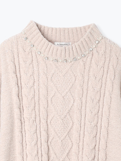 Re-J＆SUPURE(リジェイ＆スプル) |モールラメ装飾ニットプルオーバー