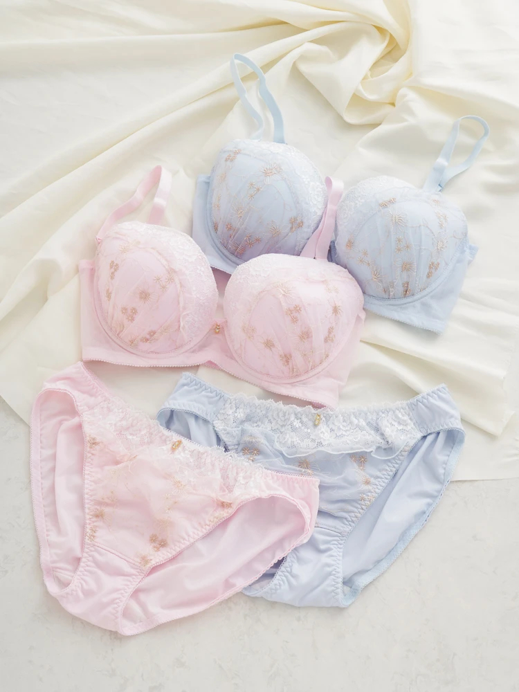 Re-J＆SUPURE(リジェイ＆スプル) |【脇高】[D85-H95］フェミニンレースブラ＆ショーツ(モールドカップ)