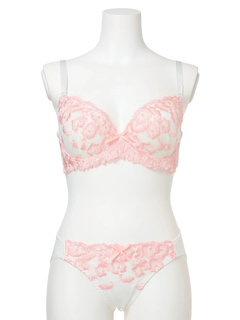 Re-J＆SUPURE(リジェイ＆スプル) |[D85-I95］フラワーブーケレースブラ＆ショーツ(モールドカップ)