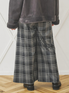 Re-J＆SUPURE(リジェイ＆スプル) |カットイージーワイドパンツ（チェック柄・ヘリンボーン）