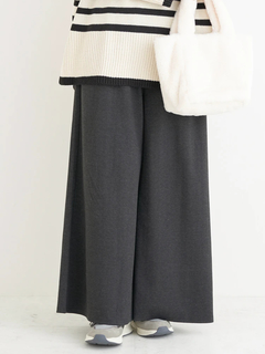 Re-J＆SUPURE(リジェイ＆スプル) |カットイージーワイドパンツ（チェック柄・ヘリンボーン）