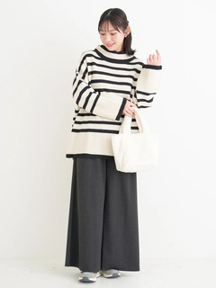 Re-J＆SUPURE(リジェイ＆スプル) |カットイージーワイドパンツ（チェック柄・ヘリンボーン）