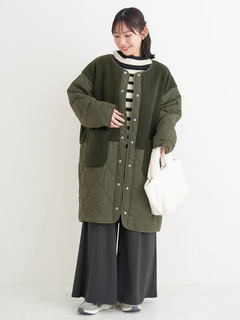 Re-J＆SUPURE(リジェイ＆スプル) |カットイージーワイドパンツ（チェック柄・ヘリンボーン）