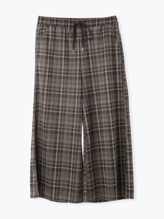 Re-J＆SUPURE(リジェイ＆スプル) |カットイージーワイドパンツ（チェック柄・ヘリンボーン）