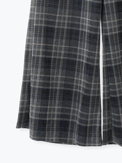 Re-J＆SUPURE(リジェイ＆スプル) |カットイージーワイドパンツ（チェック柄・ヘリンボーン）