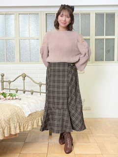 Re-J＆SUPURE(リジェイ＆スプル) |チェック柄マーメイドスカート