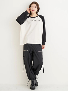 Re-J＆SUPURE(リジェイ＆スプル) |シルキーダンボールロゴプリントラグランプルオーバー