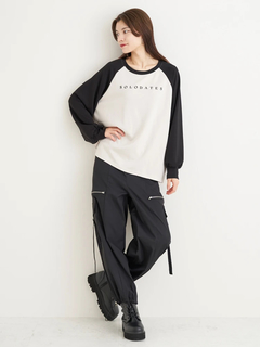 Re-J＆SUPURE(リジェイ＆スプル) |シルキーダンボールロゴプリントラグランプルオーバー