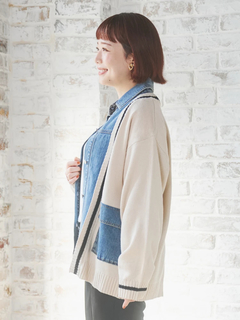 Re-J＆SUPURE(リジェイ＆スプル) |デニム切替ニットカーディガン