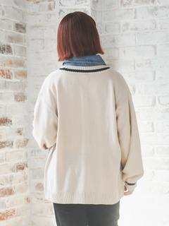 Re-J＆SUPURE(リジェイ＆スプル) |デニム切替ニットカーディガン