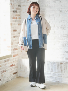 Re-J＆SUPURE(リジェイ＆スプル) |デニム切替ニットカーディガン