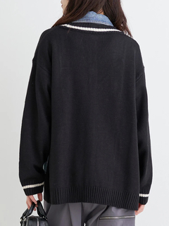 Re-J＆SUPURE(リジェイ＆スプル) |デニム切替ニットカーディガン