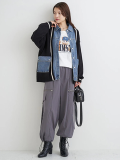 Re-J＆SUPURE(リジェイ＆スプル) |デニム切替ニットカーディガン