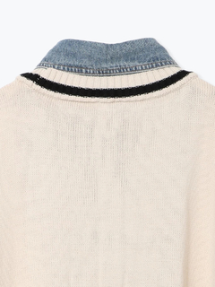 Re-J＆SUPURE(リジェイ＆スプル) |デニム切替ニットカーディガン