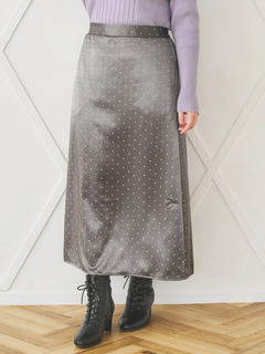 Re-J＆SUPURE(リジェイ＆スプル) |【WEB限定】サテンドットAラインスカート