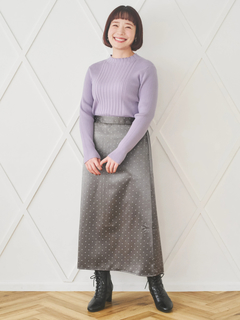 Re-J＆SUPURE(リジェイ＆スプル) |【WEB限定】サテンドットAラインスカート