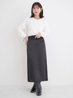 Re-J＆SUPURE(リジェイ＆スプル) |【WEB限定】サテンドットAラインスカート