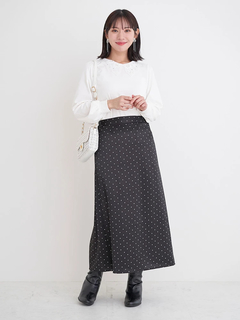 Re-J＆SUPURE(リジェイ＆スプル) |【WEB限定】サテンドットAラインスカート