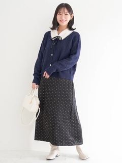 Re-J＆SUPURE(リジェイ＆スプル) |【WEB限定】サテンドットAラインスカート