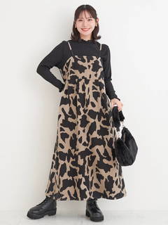 Re-J＆SUPURE(リジェイ＆スプル) |【Komachiコラボ】カウ柄キャミワンピース