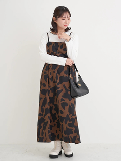 Re-J＆SUPURE(リジェイ＆スプル) |【Komachiコラボ】カウ柄キャミワンピース