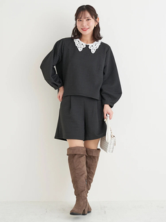 Re-J＆SUPURE(リジェイ＆スプル) |【la farfa SHOES/ラ・ファーファシューズ】2WAYスエードニーハイブーツ