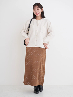 Re-J＆SUPURE(リジェイ＆スプル) |クルーネックカノコラメニットカーディガン