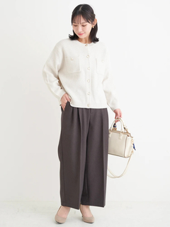 Re-J＆SUPURE(リジェイ＆スプル) |クルーネックカノコラメニットカーディガン