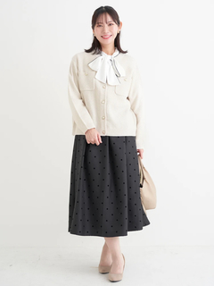 Re-J＆SUPURE(リジェイ＆スプル) |クルーネックカノコラメニットカーディガン