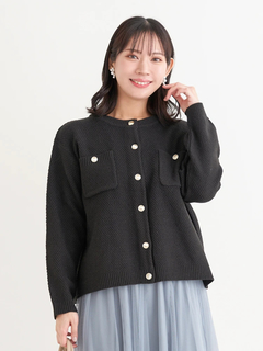 Re-J＆SUPURE(リジェイ＆スプル) |クルーネックカノコラメニットカーディガン