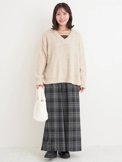 Re-J＆SUPURE(リジェイ＆スプル) |【Komachiコラボ】Vネックブークレニットトップス