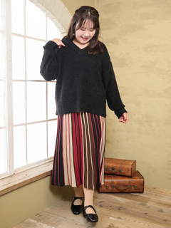 Re-J＆SUPURE(リジェイ＆スプル) |【Komachiコラボ】Vネックブークレニットトップス