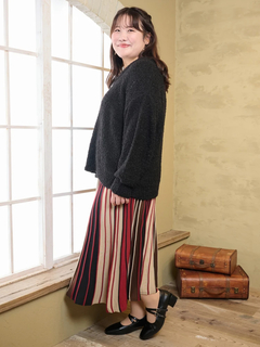 Re-J＆SUPURE(リジェイ＆スプル) |【Komachiコラボ】Vネックブークレニットトップス