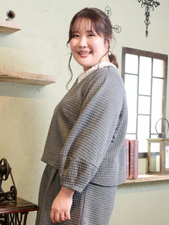 Re-J＆SUPURE(リジェイ＆スプル) |【Komachiコラボ】ふくれジャガードレース襟プルオーバー（セットアップ可）