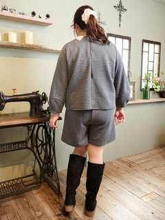 Re-J＆SUPURE(リジェイ＆スプル) |【Komachiコラボ】ふくれジャガードレース襟プルオーバー（セットアップ可）