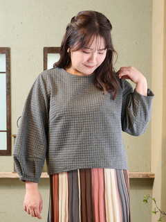 Re-J＆SUPURE(リジェイ＆スプル) |【Komachiコラボ】ふくれジャガードレース襟プルオーバー（セットアップ可）