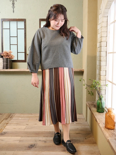 Re-J＆SUPURE(リジェイ＆スプル) |【Komachiコラボ】ふくれジャガードレース襟プルオーバー（セットアップ可）