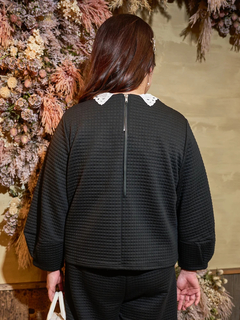 Re-J＆SUPURE(リジェイ＆スプル) |【Komachiコラボ】ふくれジャガードレース襟プルオーバー（セットアップ可）